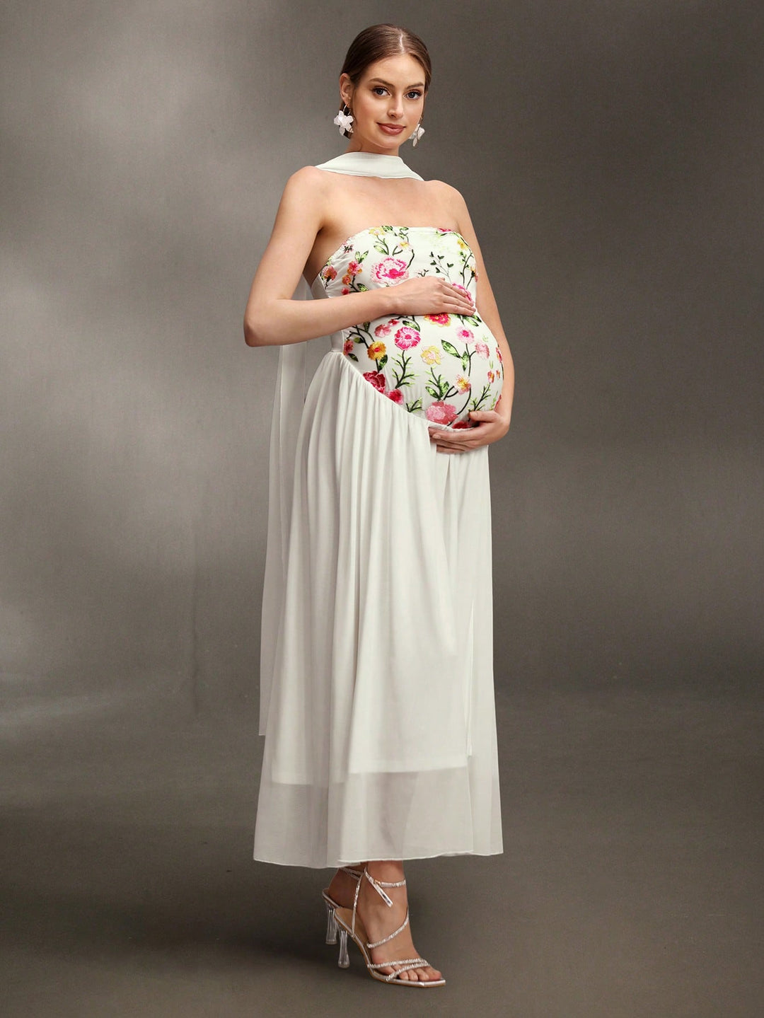 Rochie pentru gravide SHEIN, alb