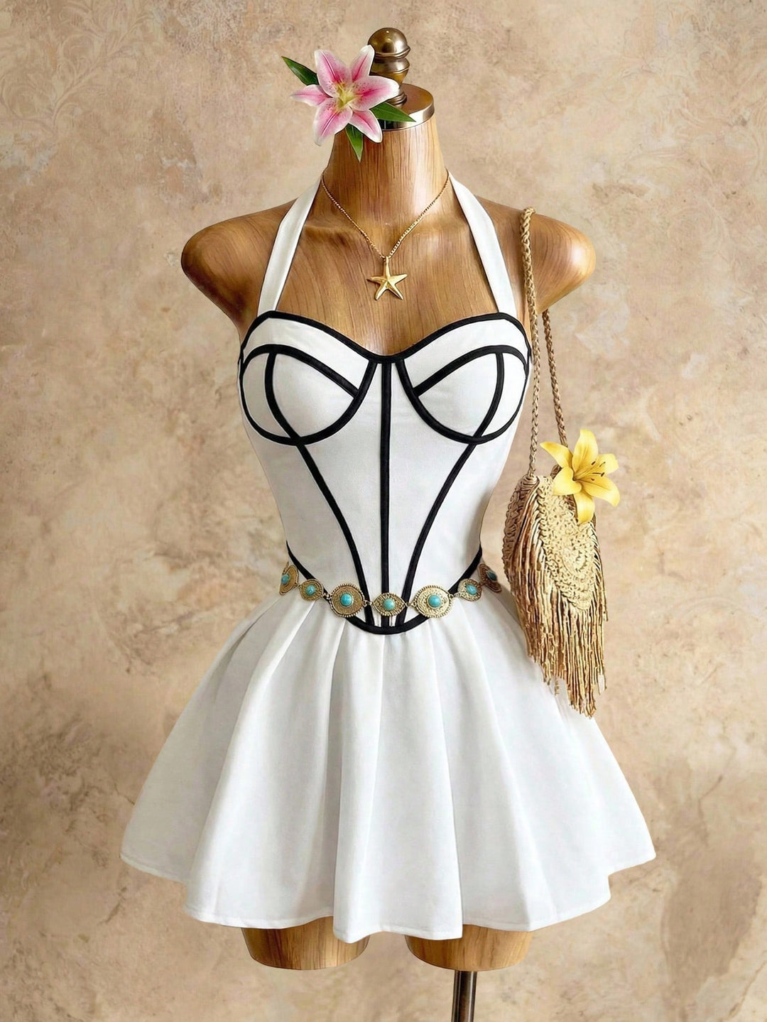 Rochie scurtă SHEIN, alb