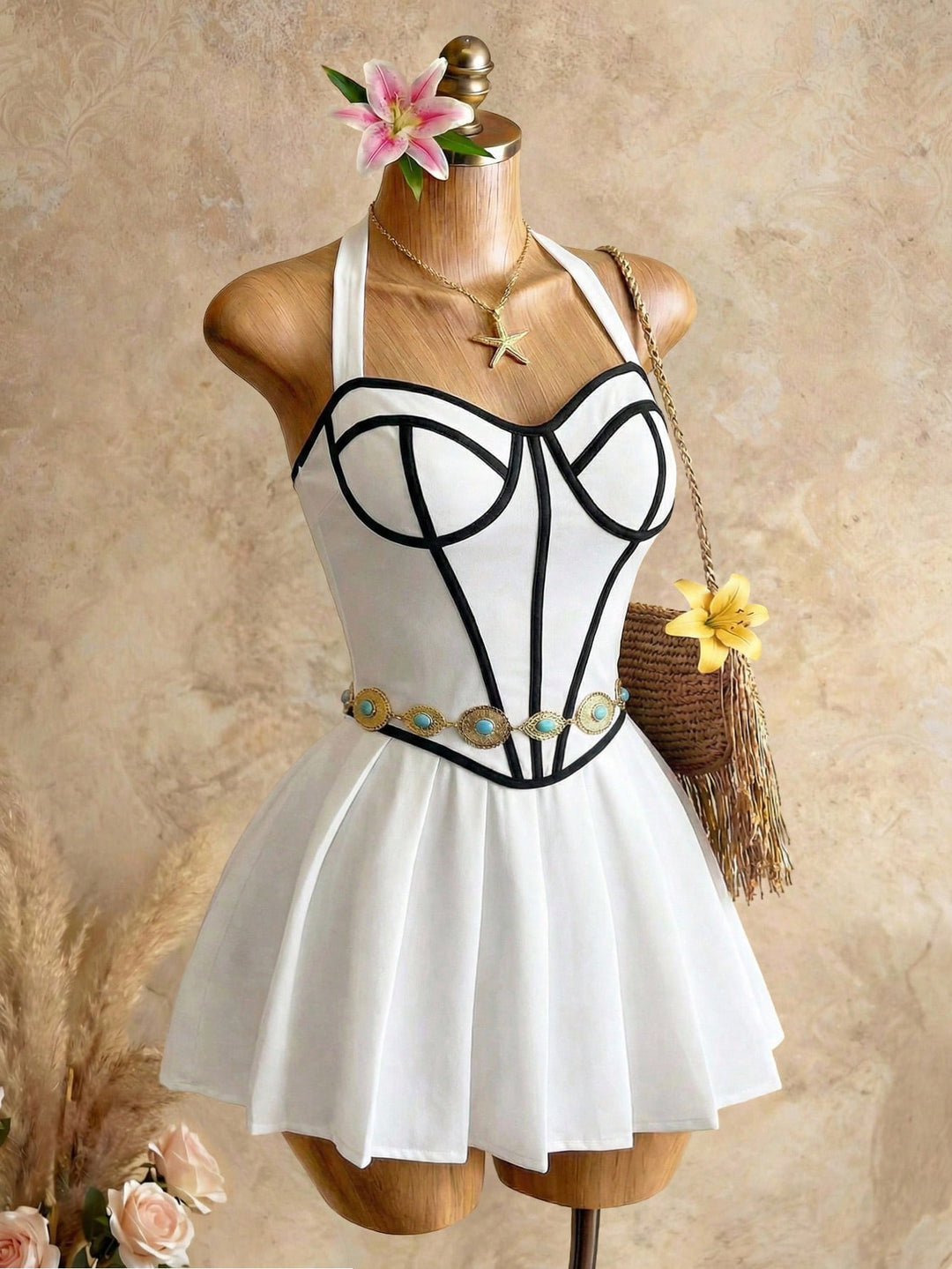 Rochie scurtă SHEIN, alb