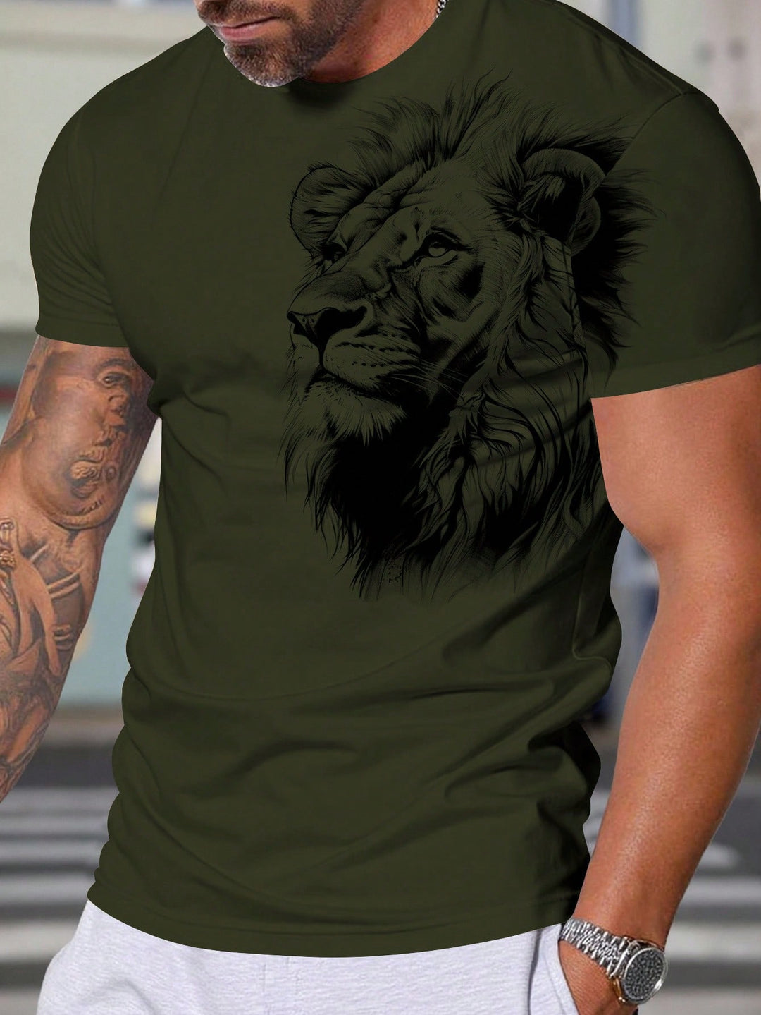 Tricou SHEIN, kaki