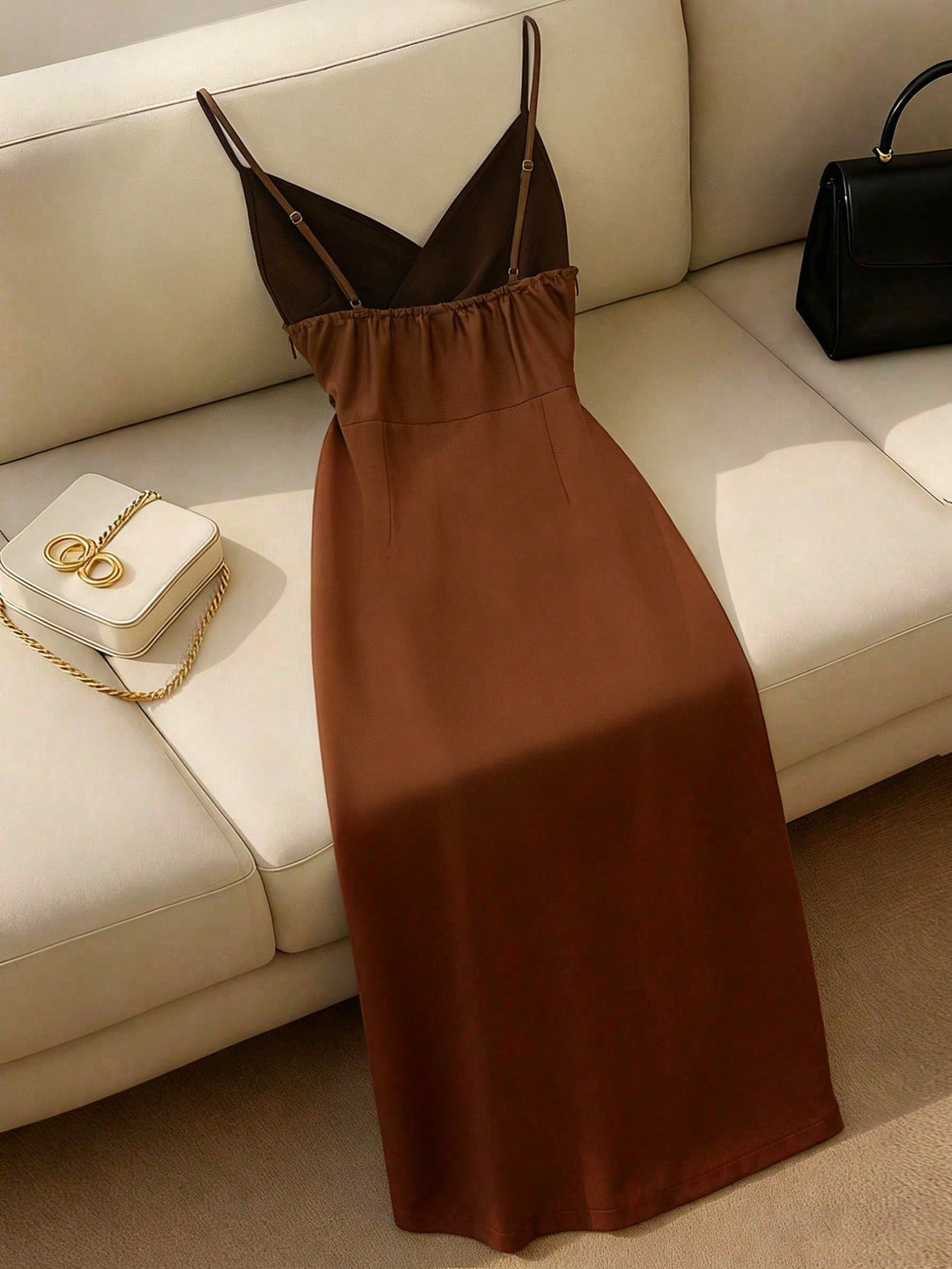Rochie maxi SHEIN, maro