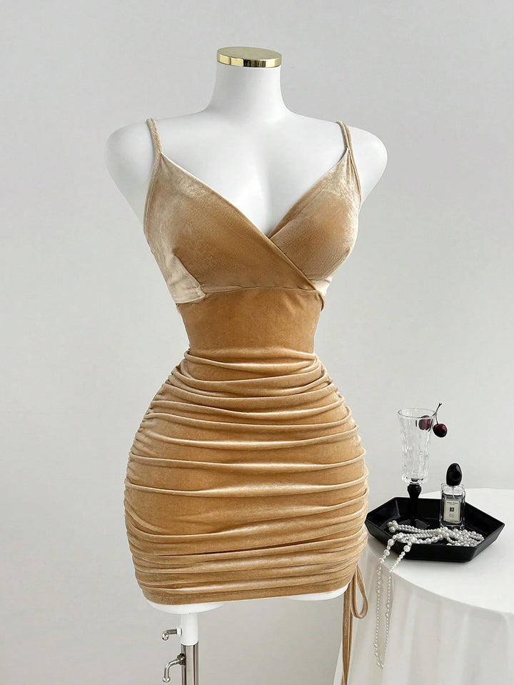 Rochie scurtă SHEIN, auriu