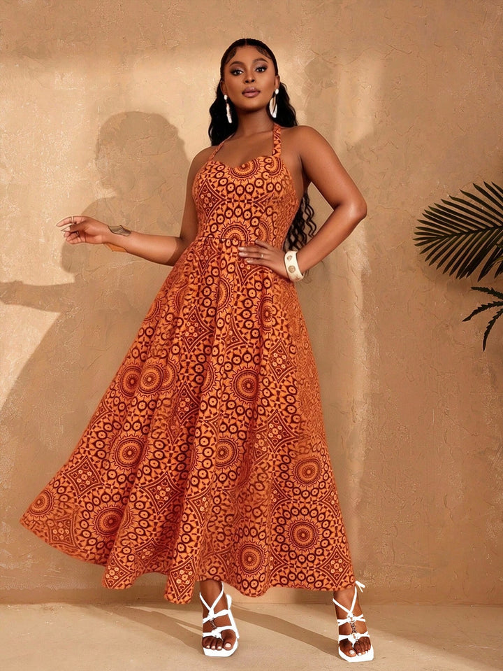 Rochie maxi SHEIN, portocaliu