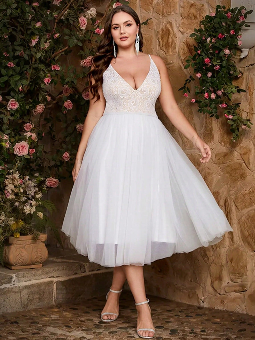 Rochie de ocazie  SHEIN, alb