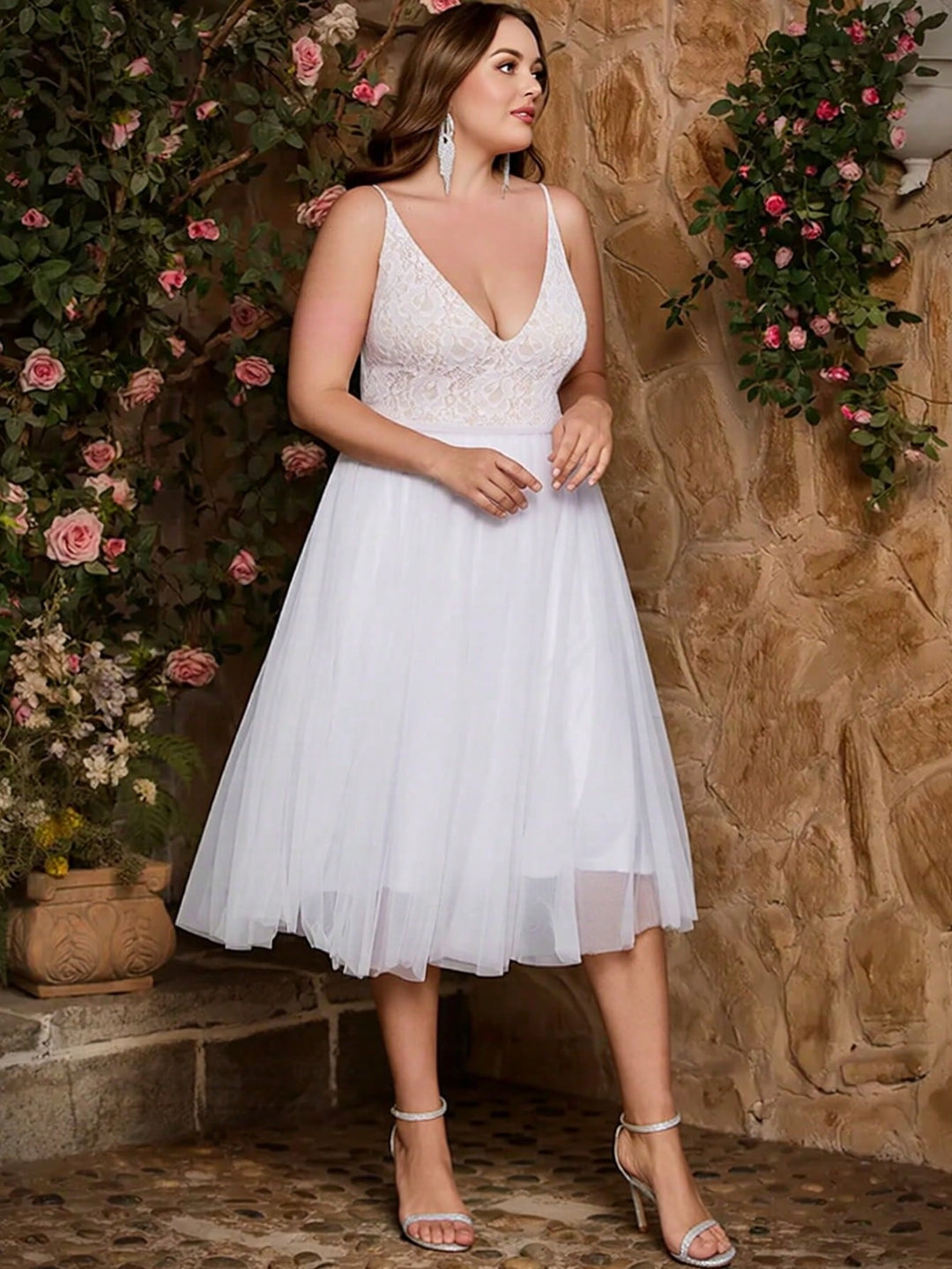 Rochie de ocazie  SHEIN, alb