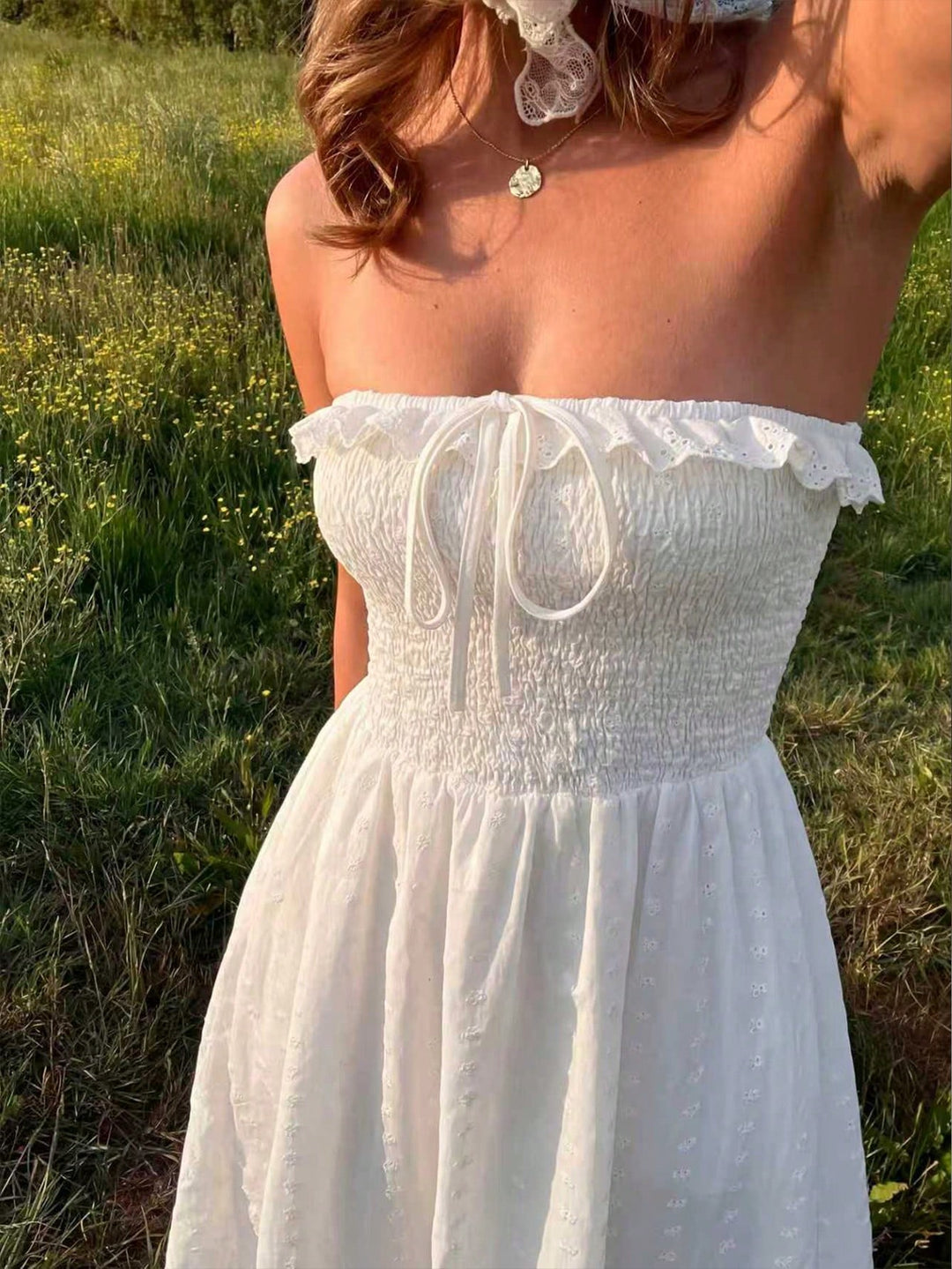 Rochie maxi SHEIN, alb