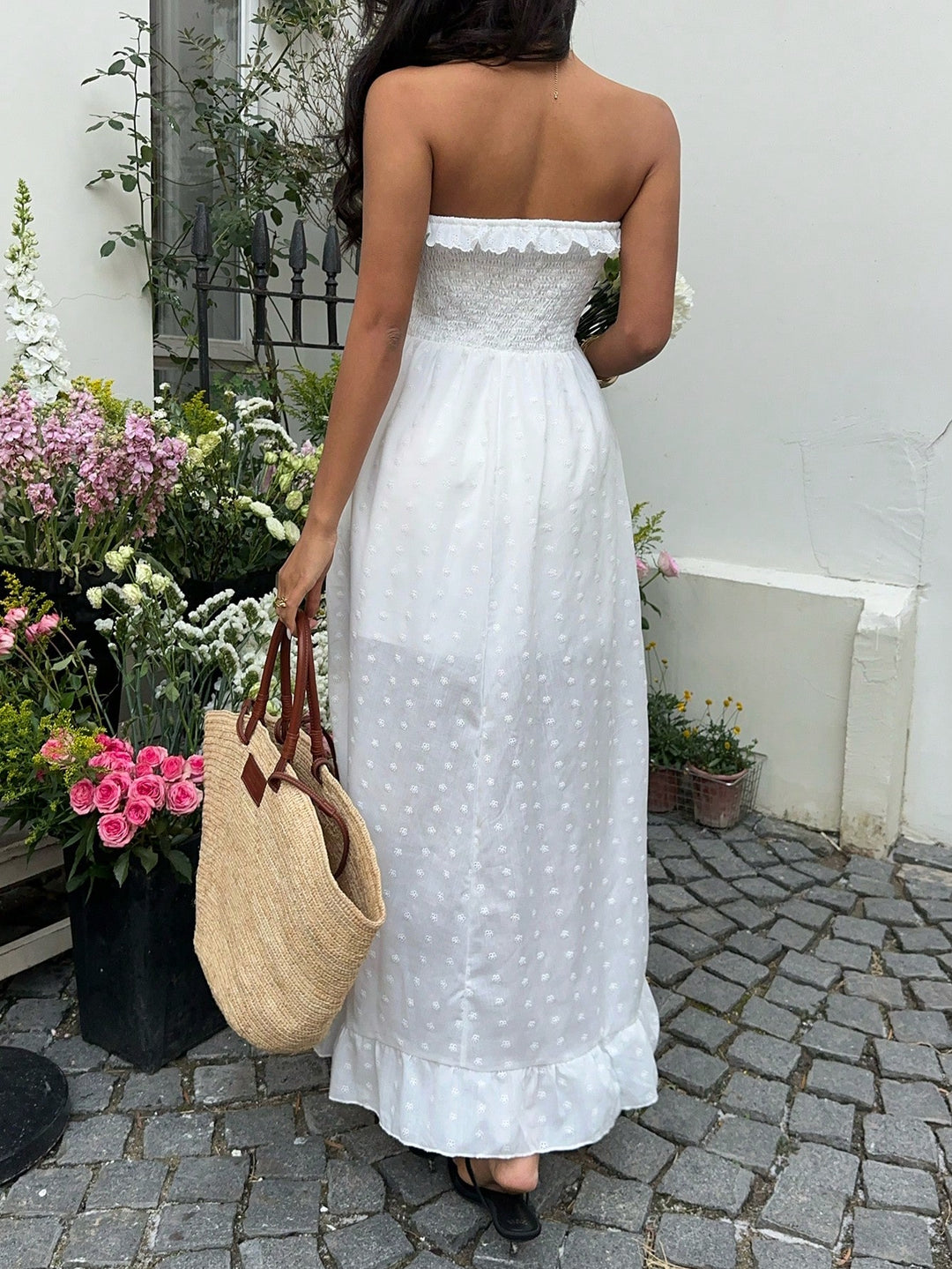Rochie maxi SHEIN, alb