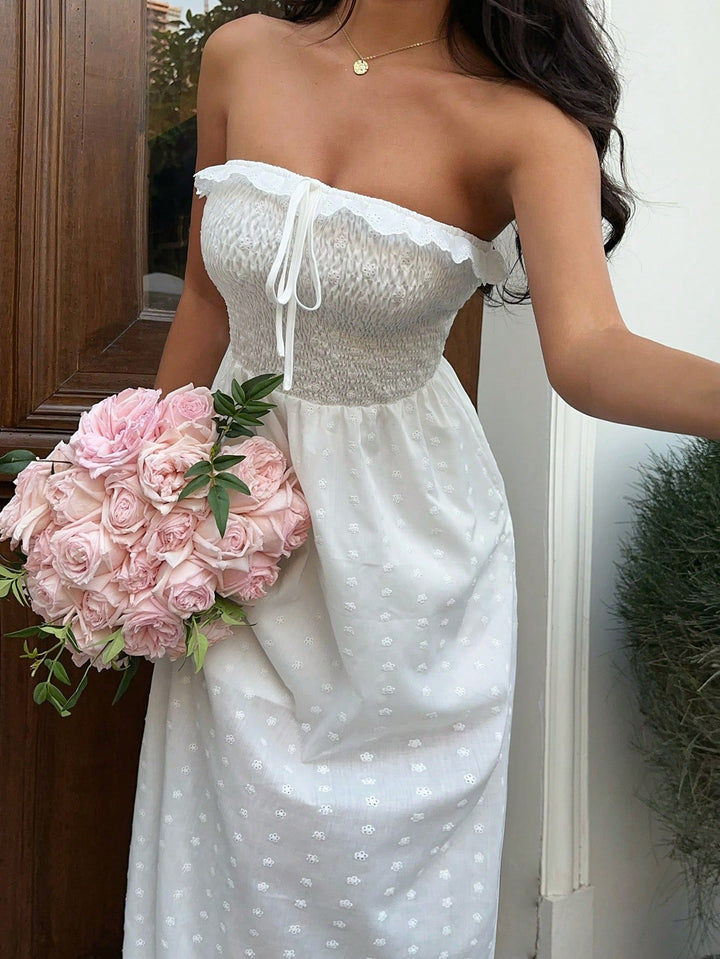 Rochie maxi SHEIN, alb