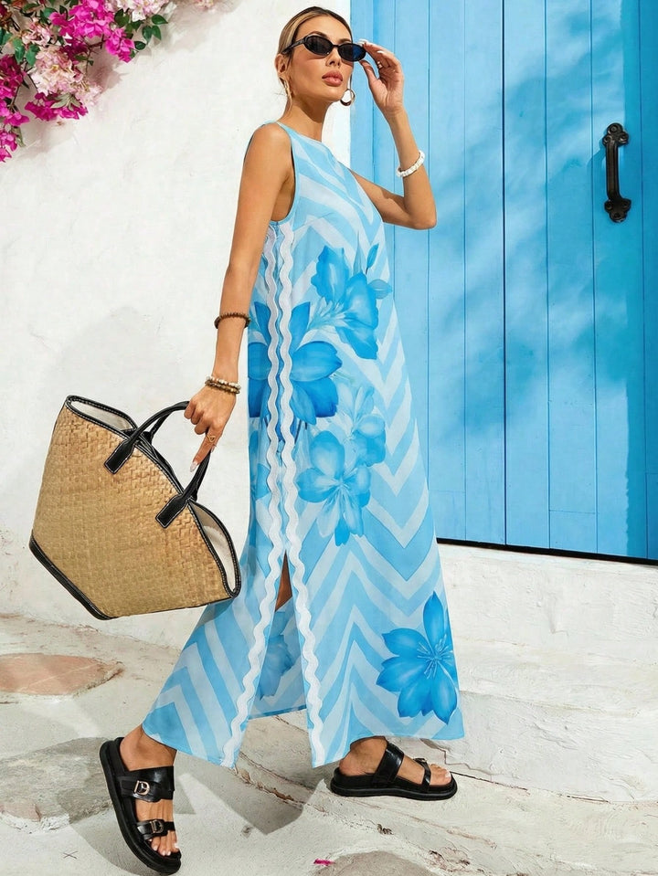 Rochie maxi SHEIN, albastru