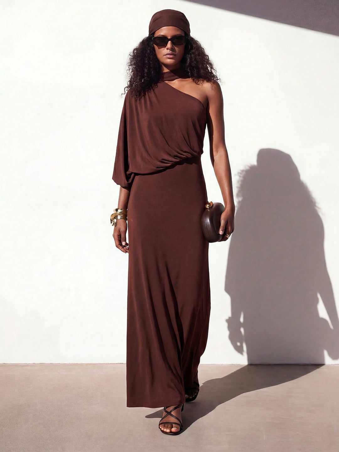 Rochie maxi SHEIN, maro