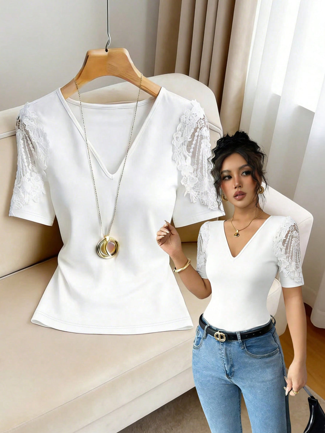Tricou SHEIN, alb