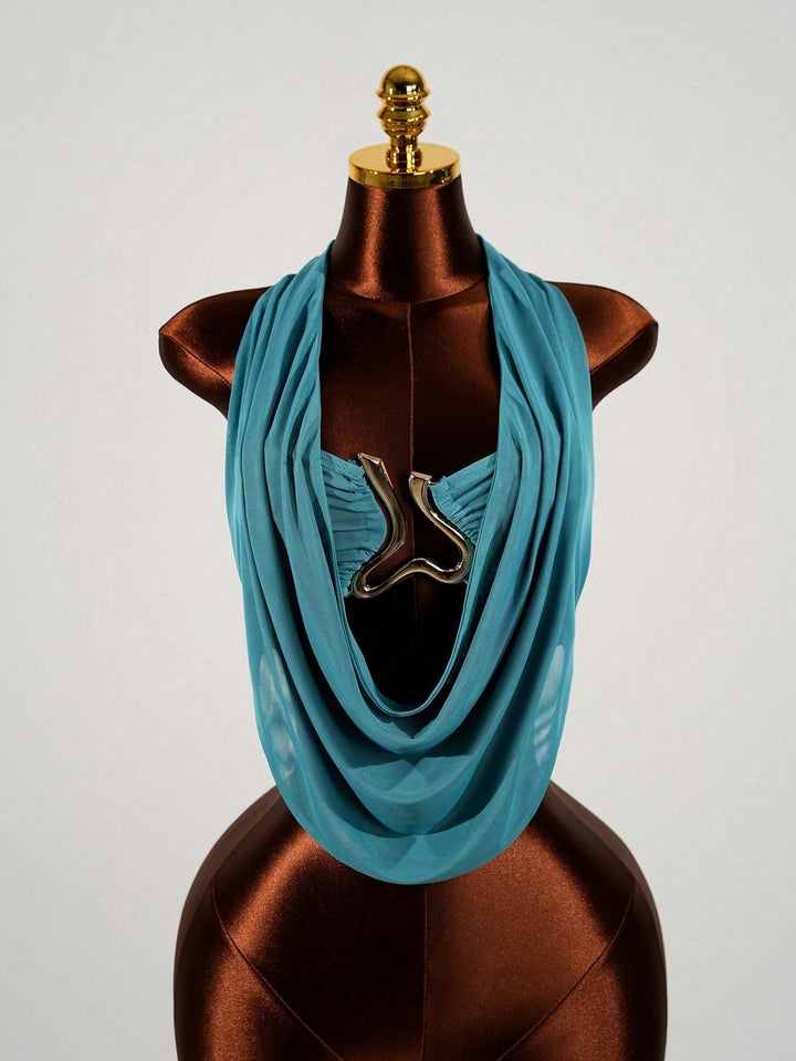 Top SHEIN, turcoaz