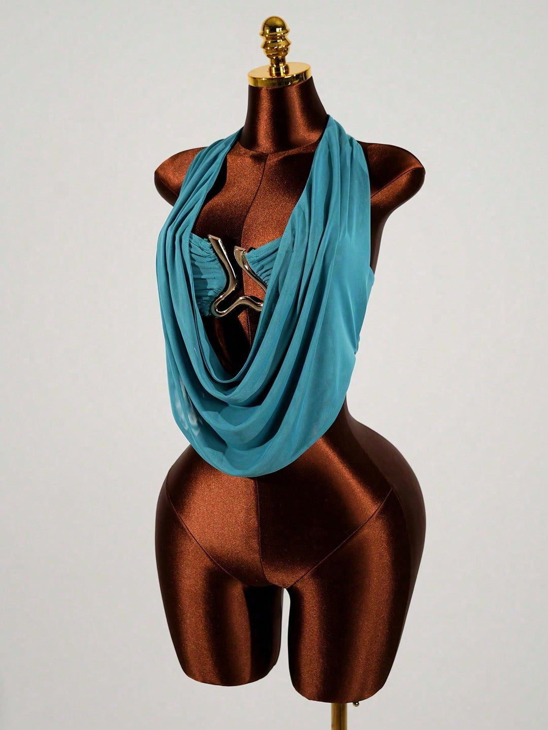 Top SHEIN, turcoaz