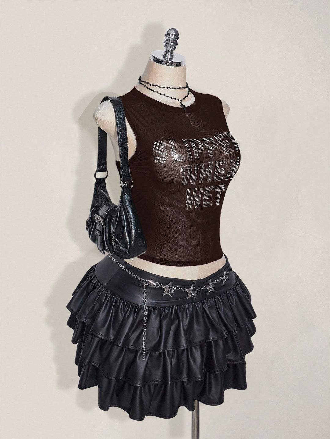 Top SHEIN, negru