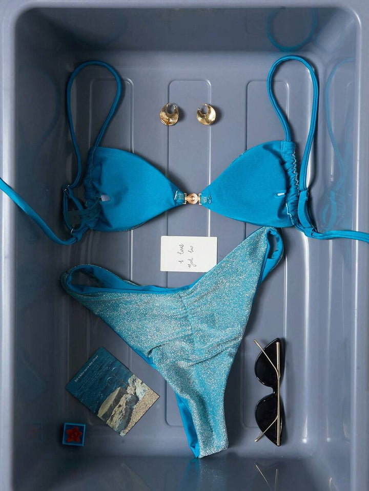 Costum de baie SHEIN, albastru