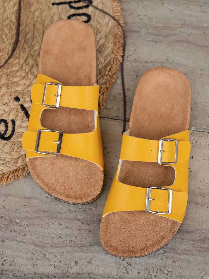 Papuc tip slide SHEIN, galben