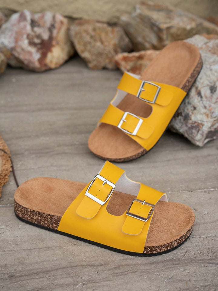 Papuc tip slide SHEIN, galben
