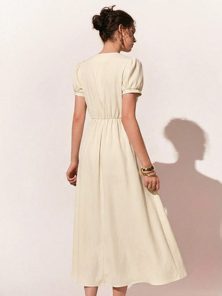 Rochie maxi SHEIN, crem