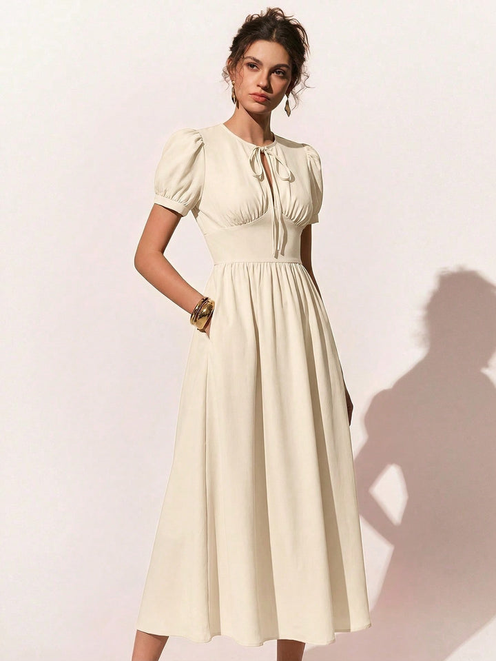 Rochie maxi SHEIN, crem