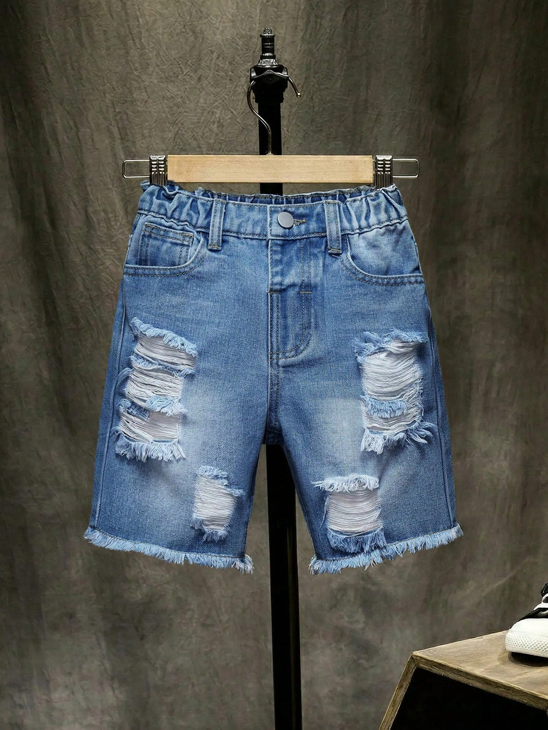 Pantaloni scurți de blugi SHEIN, albastru