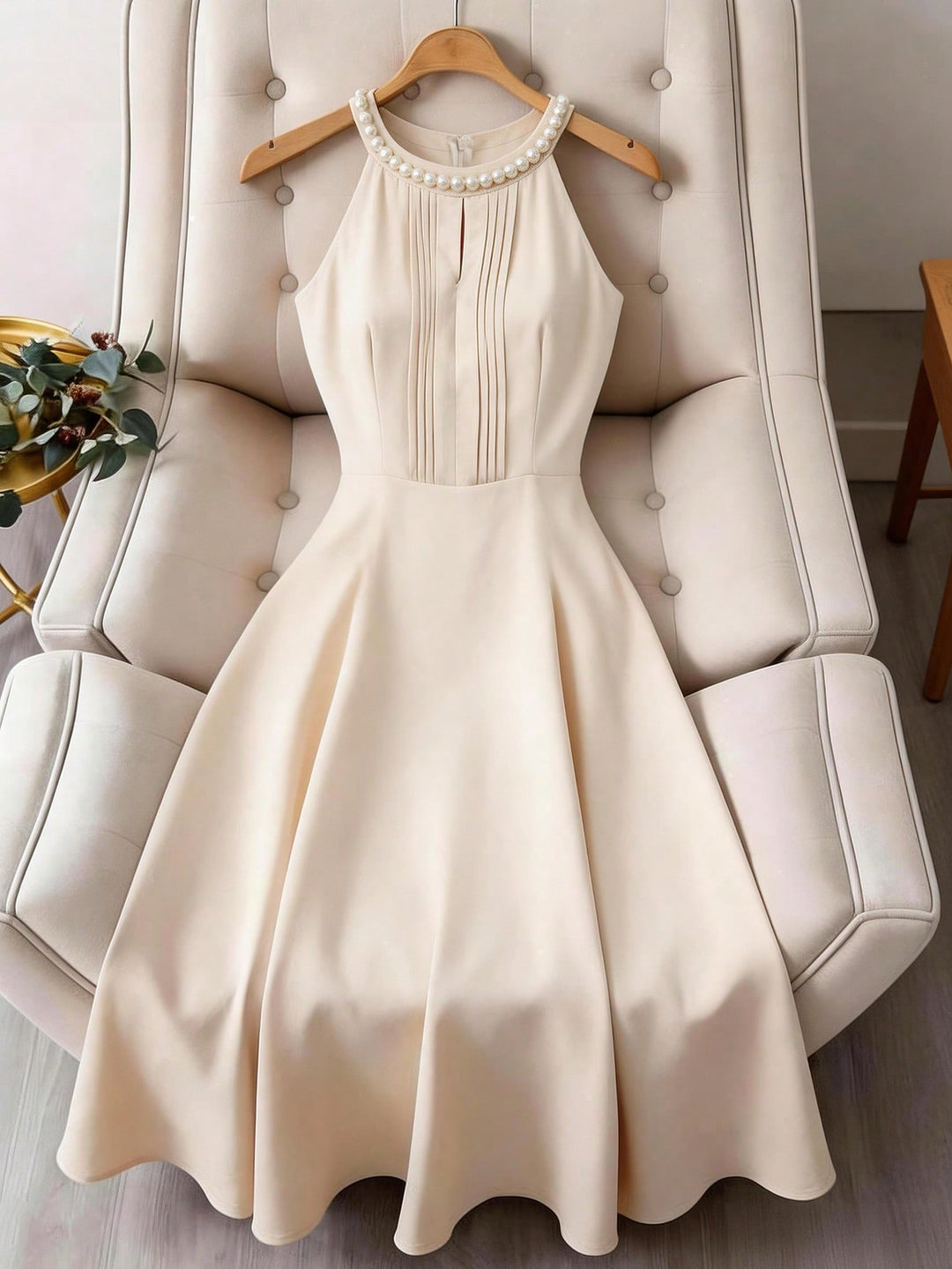 Rochie maxi SHEIN, bej