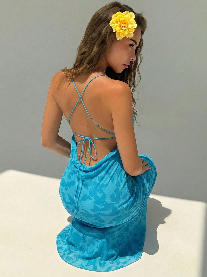 Rochie maxi SHEIN, albastru