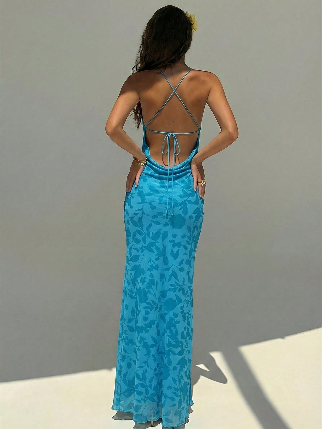Rochie maxi SHEIN, albastru