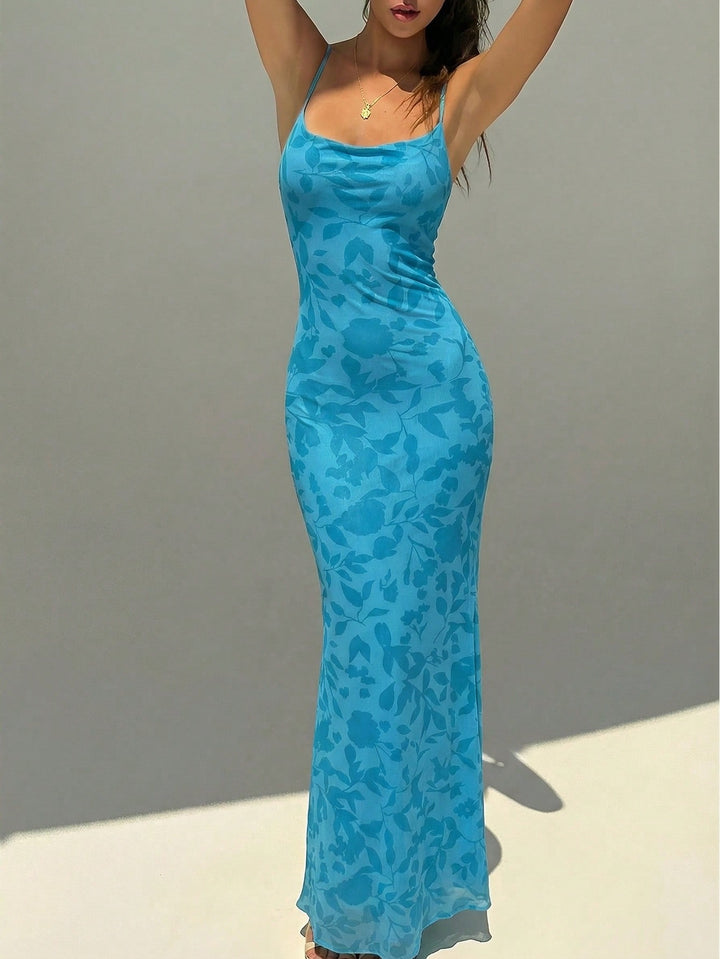 Rochie maxi SHEIN, albastru