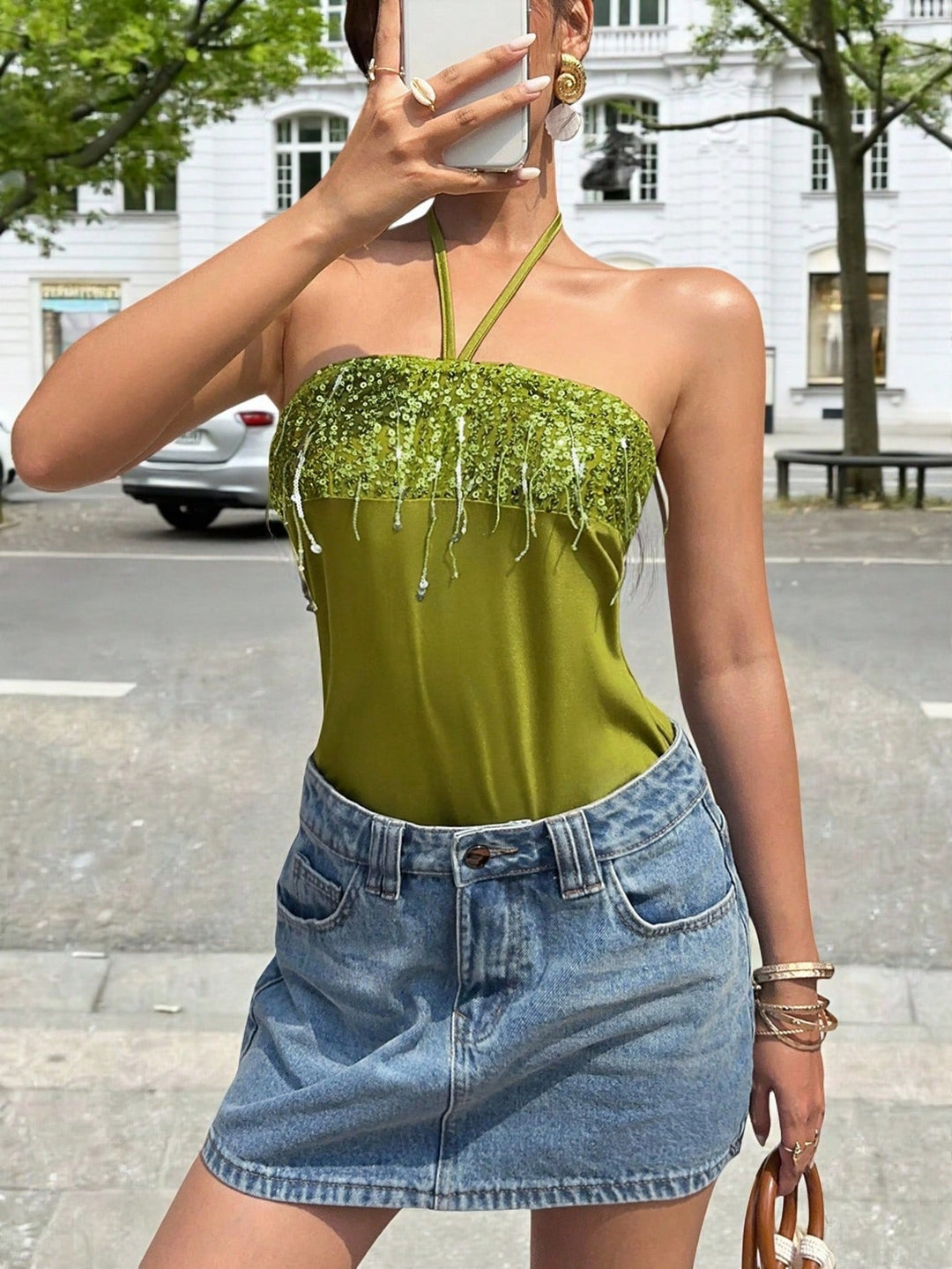 Top SHEIN, verde