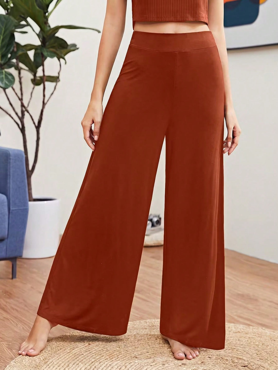 Pantaloni SHEIN, maro