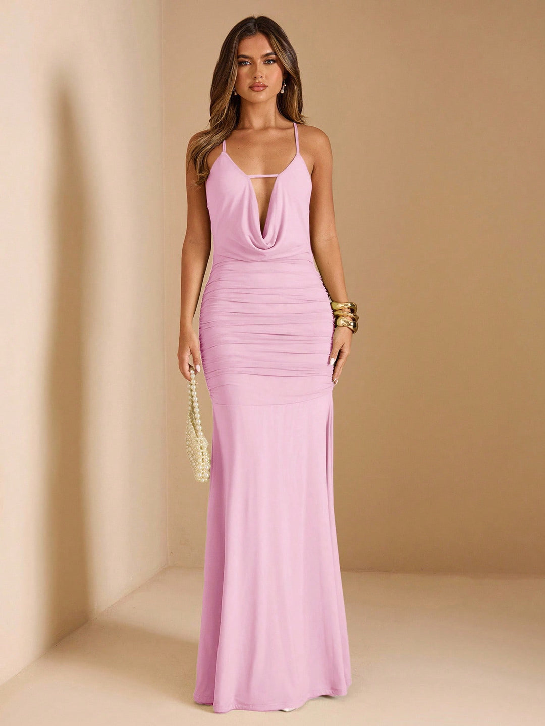 Rochie maxi SHEIN, roz