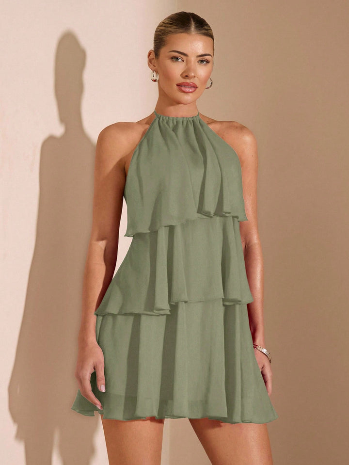 Rochie mini SHEIN, kaki