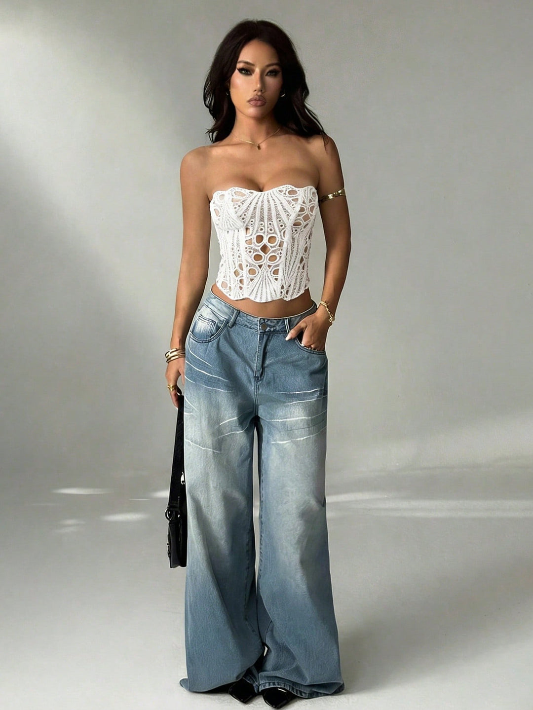 Top SHEIN, alb