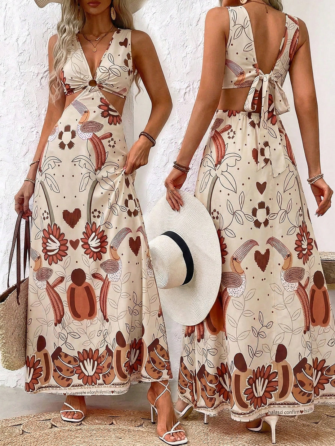 Rochie maxi SHEIN, mix culori