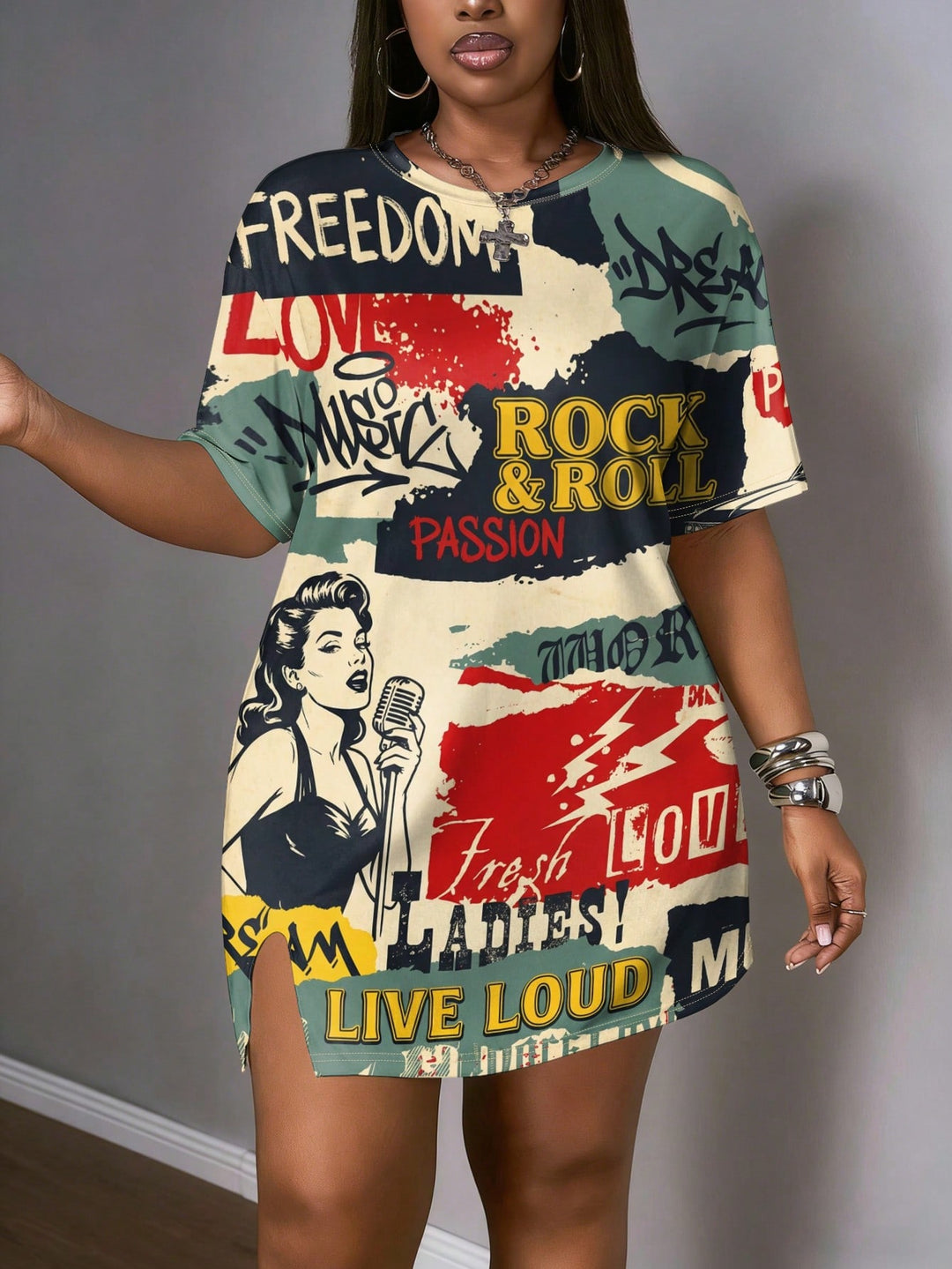Rochie SHEIN, mix culori