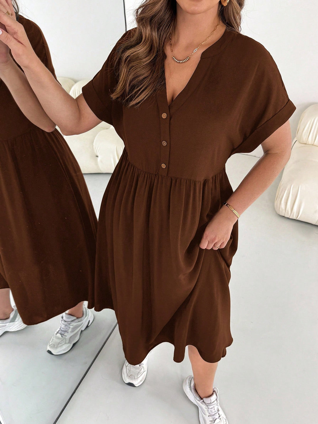 Rochie maxi SHEIN, maro