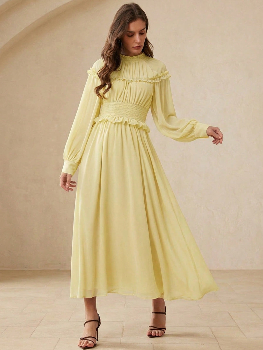 Rochie maxi SHEIN, galben