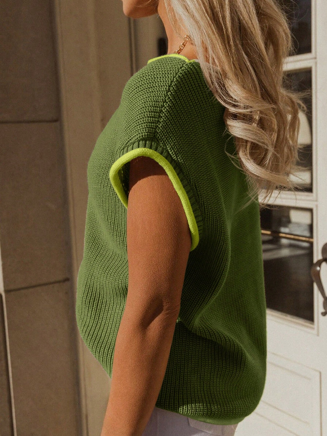 Top tricot SHEIN, verde