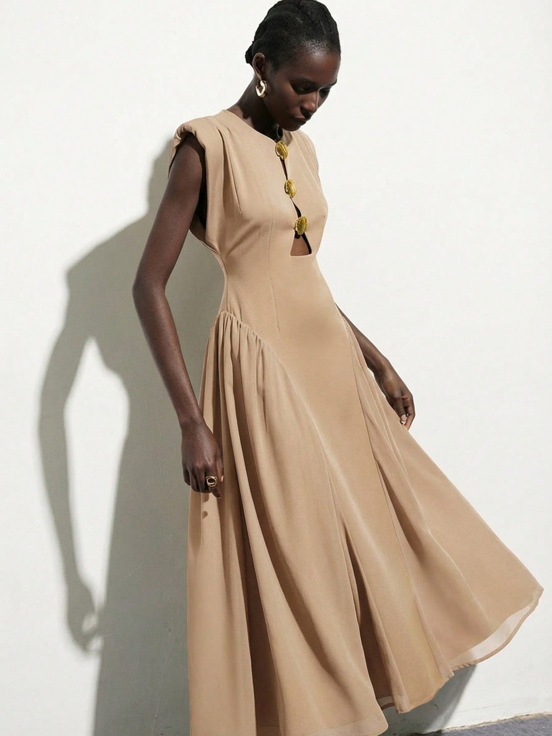 Rochie maxi SHEIN, kaki