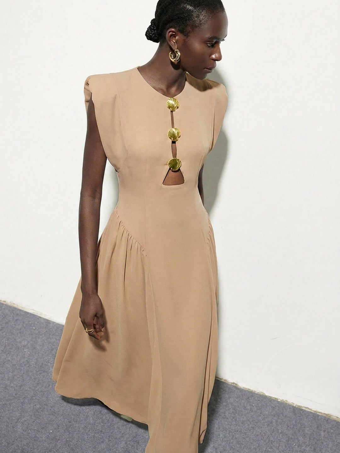Rochie maxi SHEIN, kaki