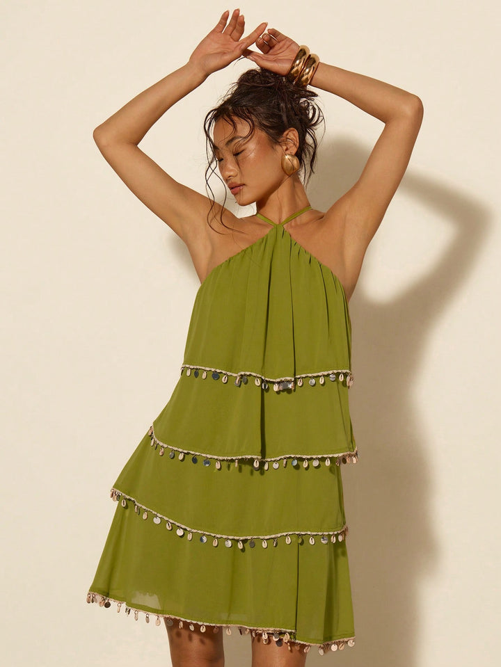 Rochie mini SHEIN, verde