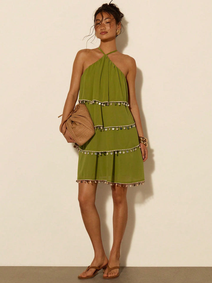 Rochie mini SHEIN, verde