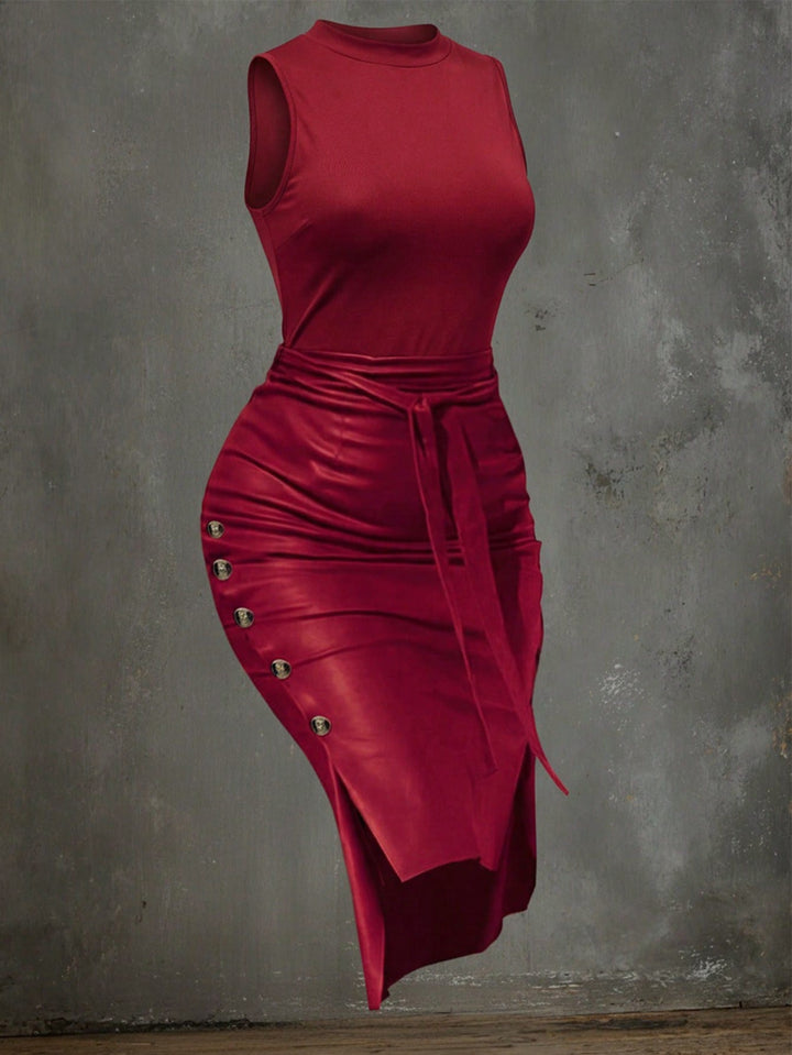 Rochie midi SHEIN, vișiniu
