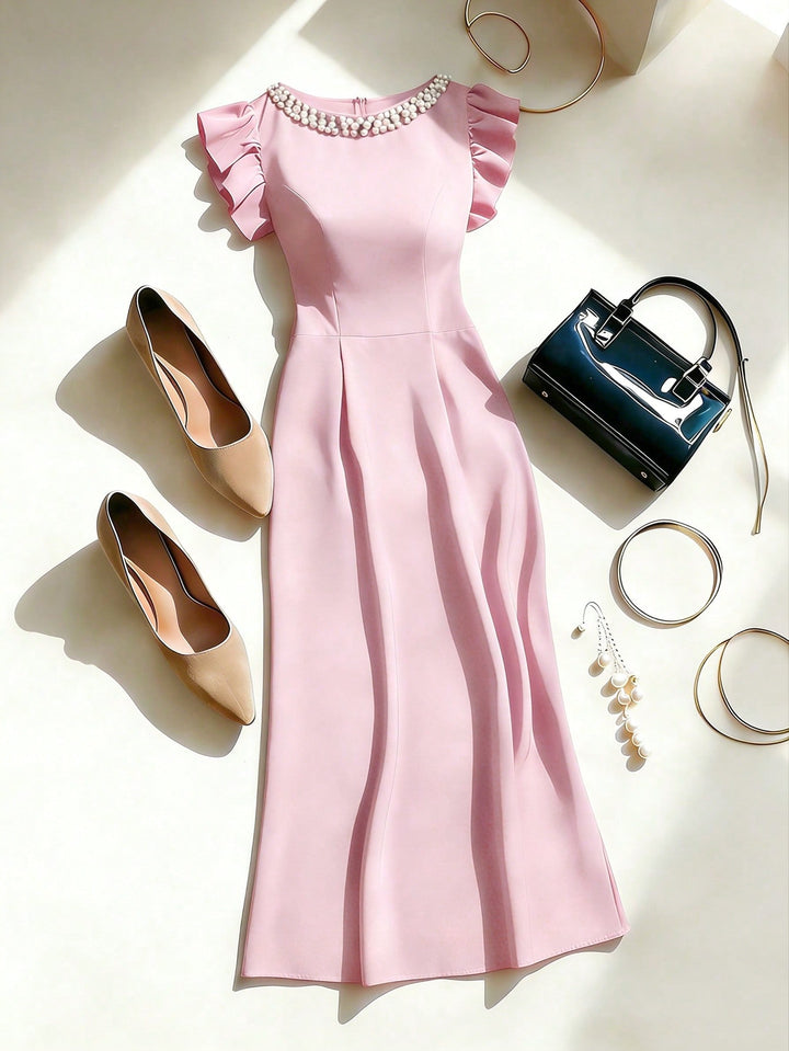 Rochie midi SHEIN, roz