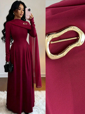 Rochie maxi SHEIN, vișiniu