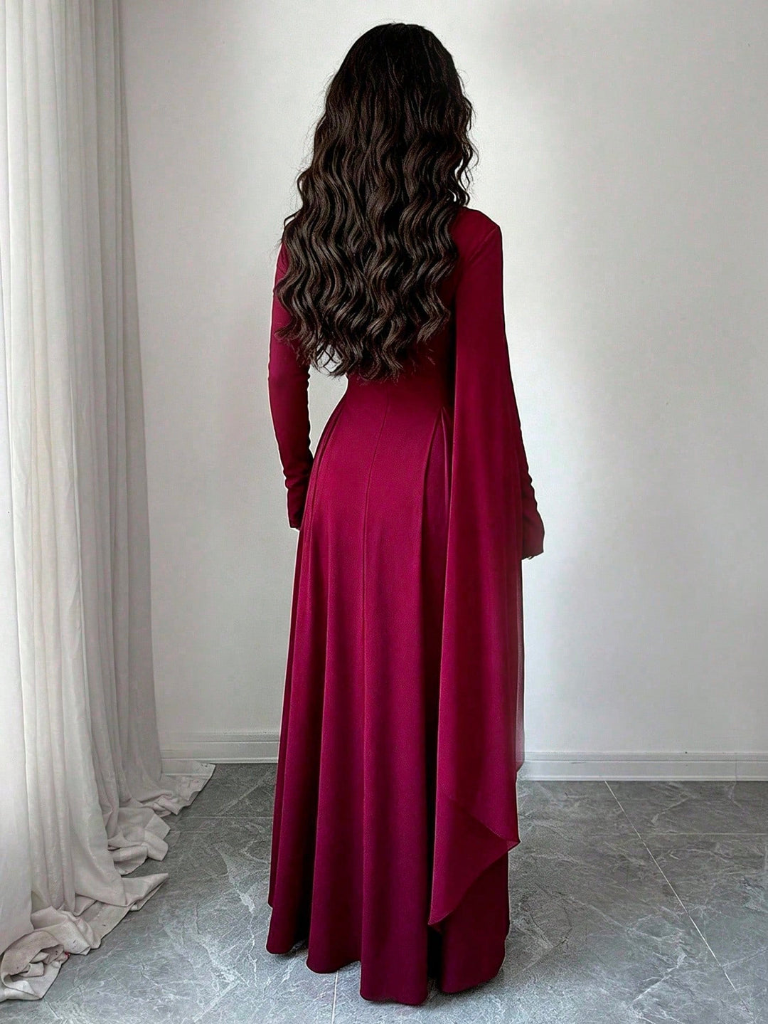 Rochie maxi SHEIN, vișiniu