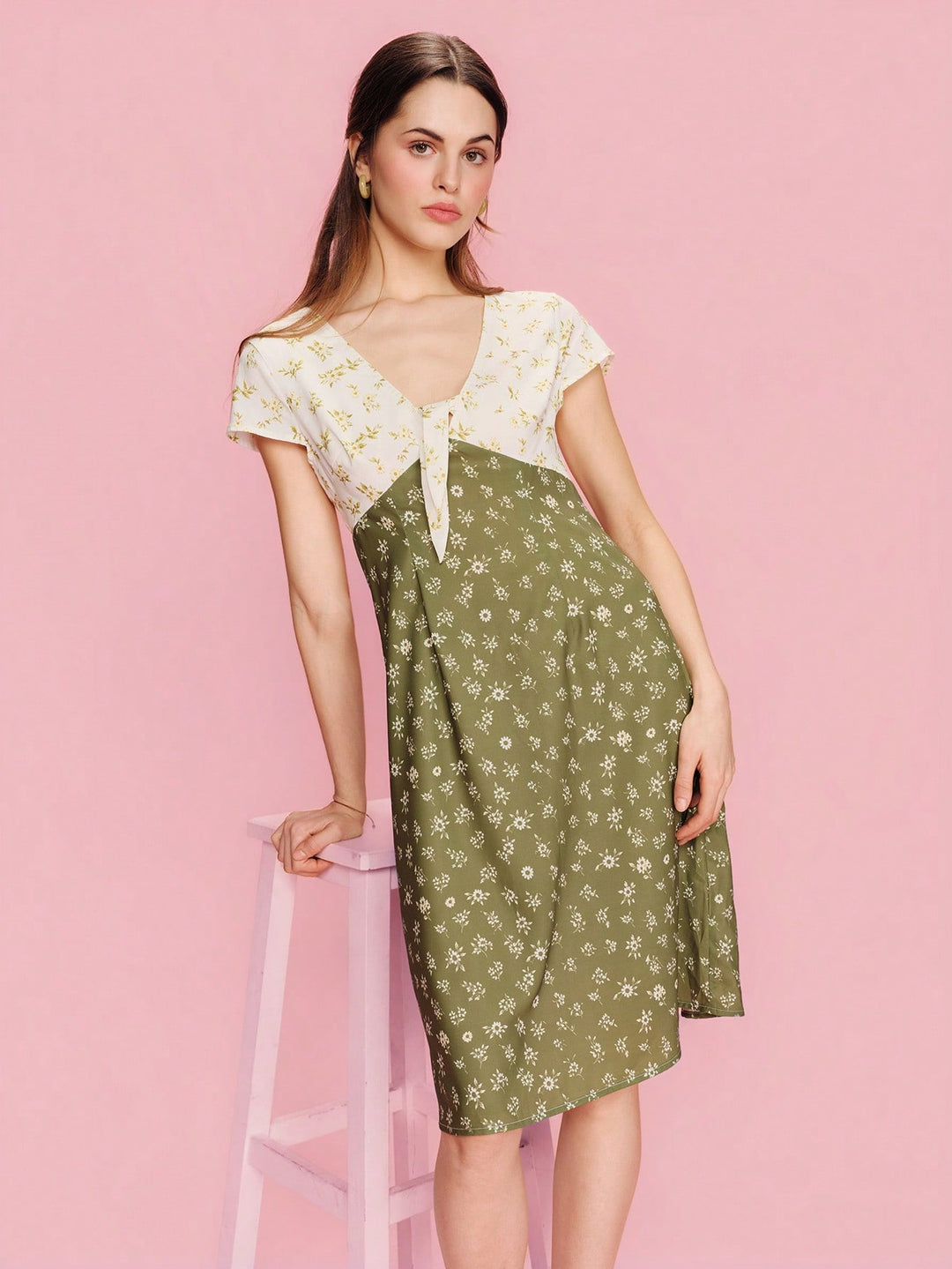 Rochie midi SHEIN, mix culori