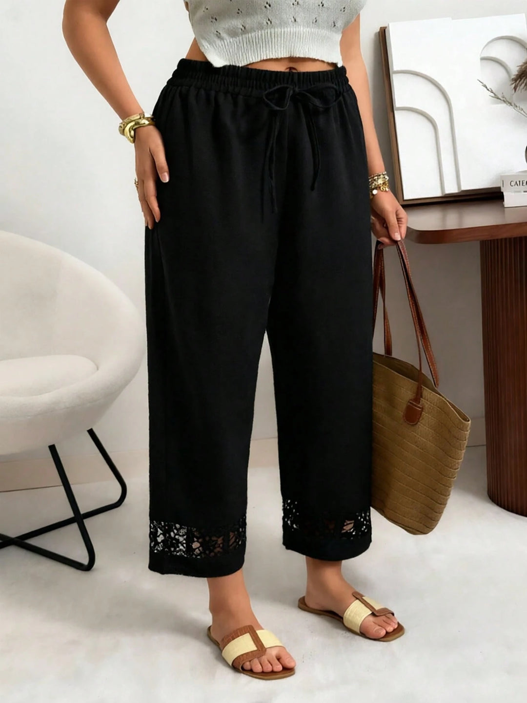 Pantaloni SHEIN, negru