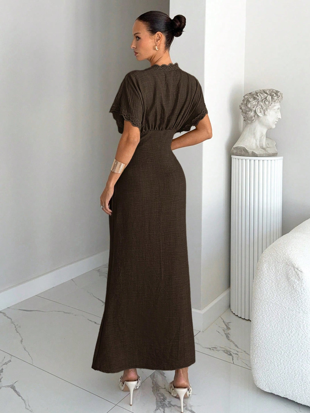 Rochie maxi SHEIN, maro