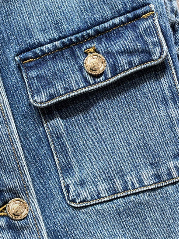 Jachetă denim SHEIN, albastru
